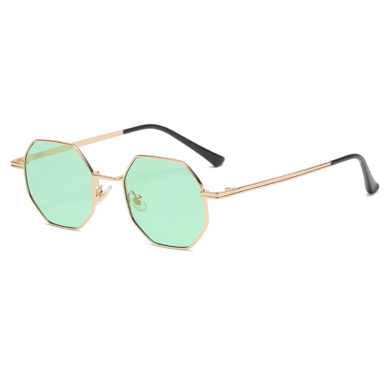 Polygon Metal Sunglasses Vintage Frame For Women Sunglasses Men Luxury Brand Design Sun Glasses Women Mirror Gafas De Sol Uv400
