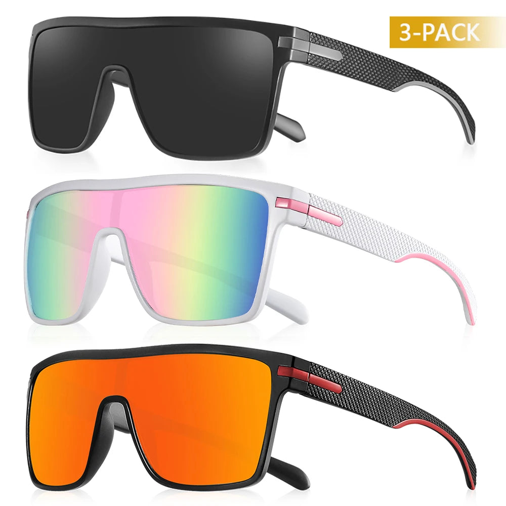 CRIXALIS Fashion Polarized Sunglasses For Men Square Oversized Anti Glare Driver Mirror Sun Glasses Women UV400 Goggles Male