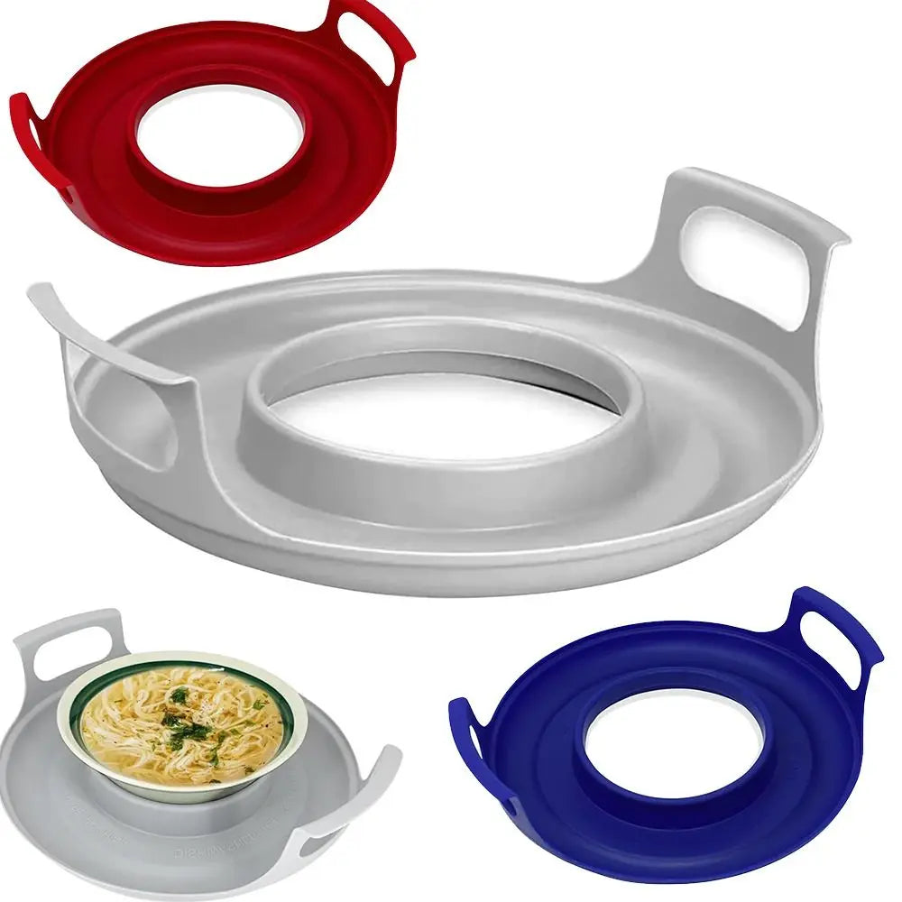 Microwave Plate Tray Durable Anti-deformed Microwave Plates Holder Home Cooking Supplies Microwave Cool Steam Holder