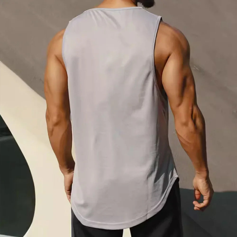 Men's Gym Tank Top Fitness Sleeveless Running Sports T-Shirt Men Quick-drying Training Bodybuilding Gym T-Shirt Men Male Vest