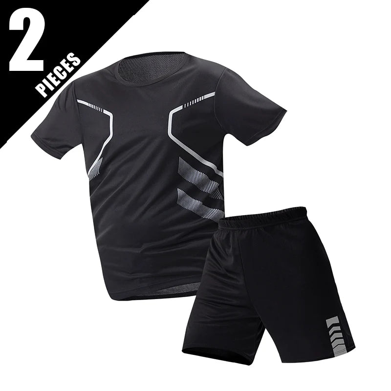1/2/4Pcs Men's Summer Solid Color Mix And Match Short-sleeved Young Men's Loose Quick-drying Sports Running Shirt Middle-aged T-