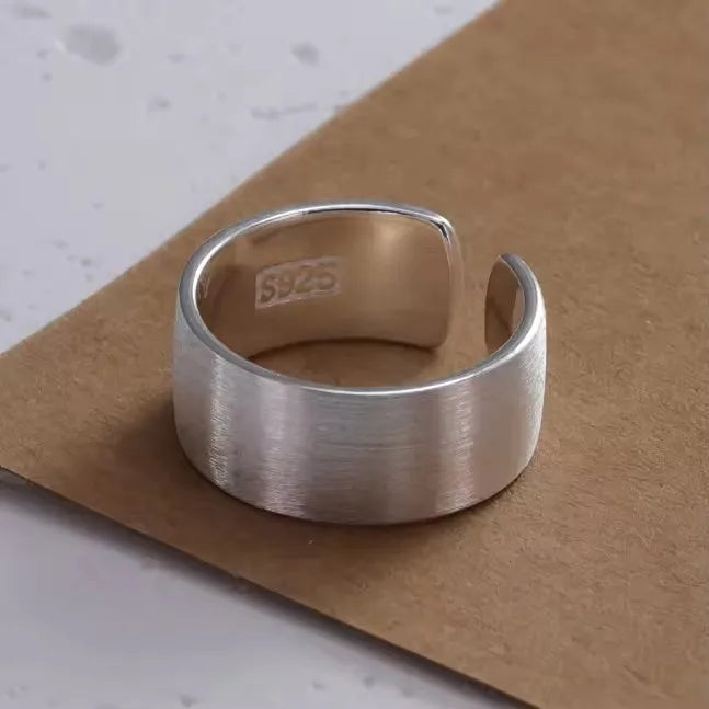 VENTFILLE 925 Sterling Silver Trend Arched Wide Ring For Female Geometry Punk Design Jewelry Asymmetric Gift Dropshipping