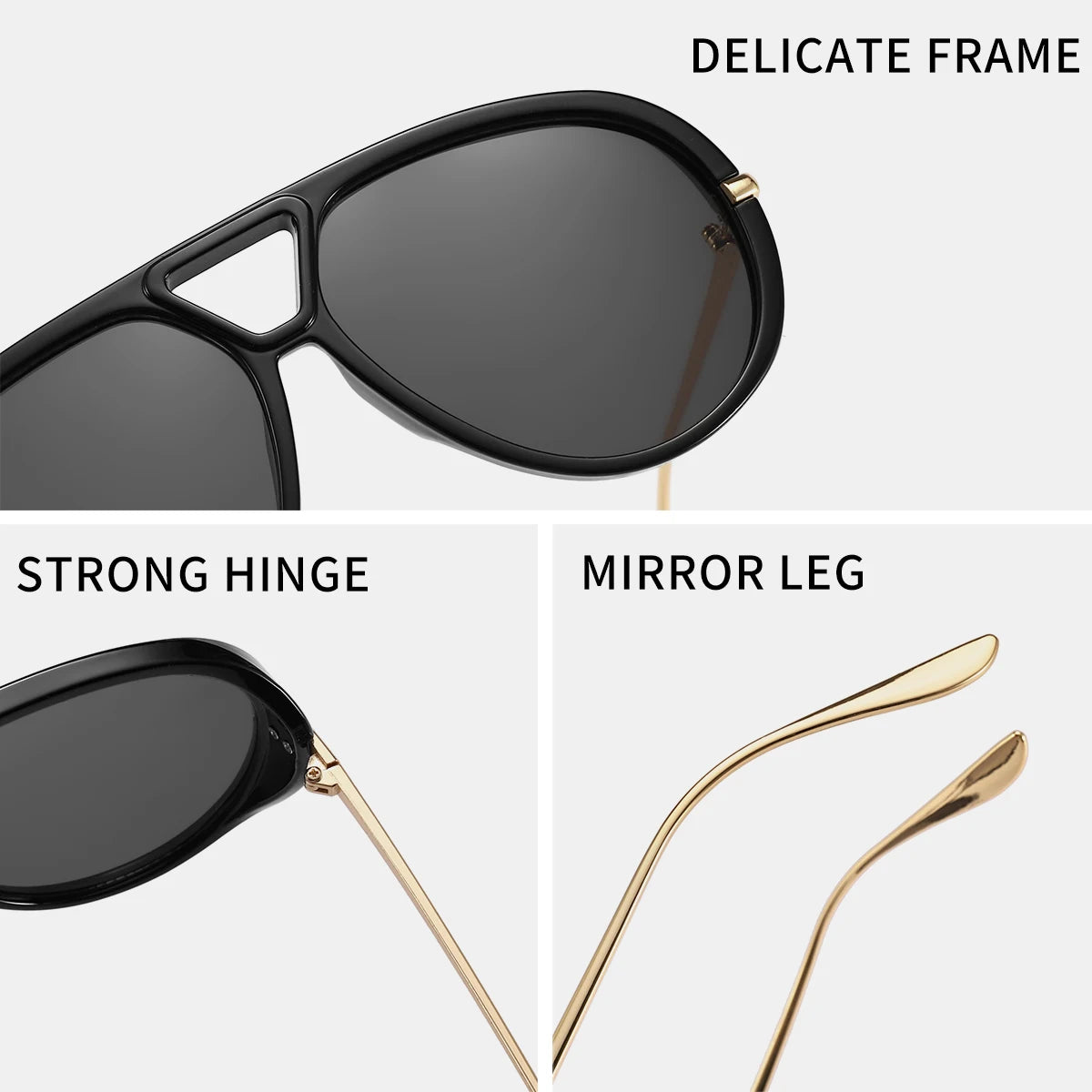 1 piece of men's and women's retro large frame classic double beam sunglasses, new motorcycle style, daily travel wear must-have