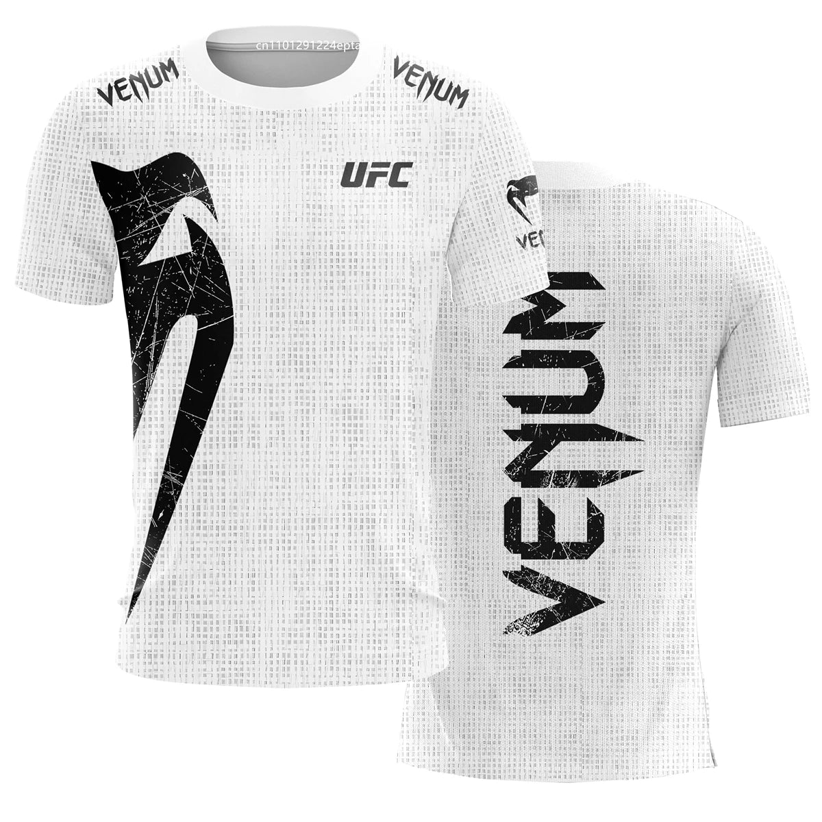Men's UFC Black White T-shirt Classic Short Sleeved 3D Print Tees Summer Casual O-neck Jersey Boxing Fitness Training T-shirts