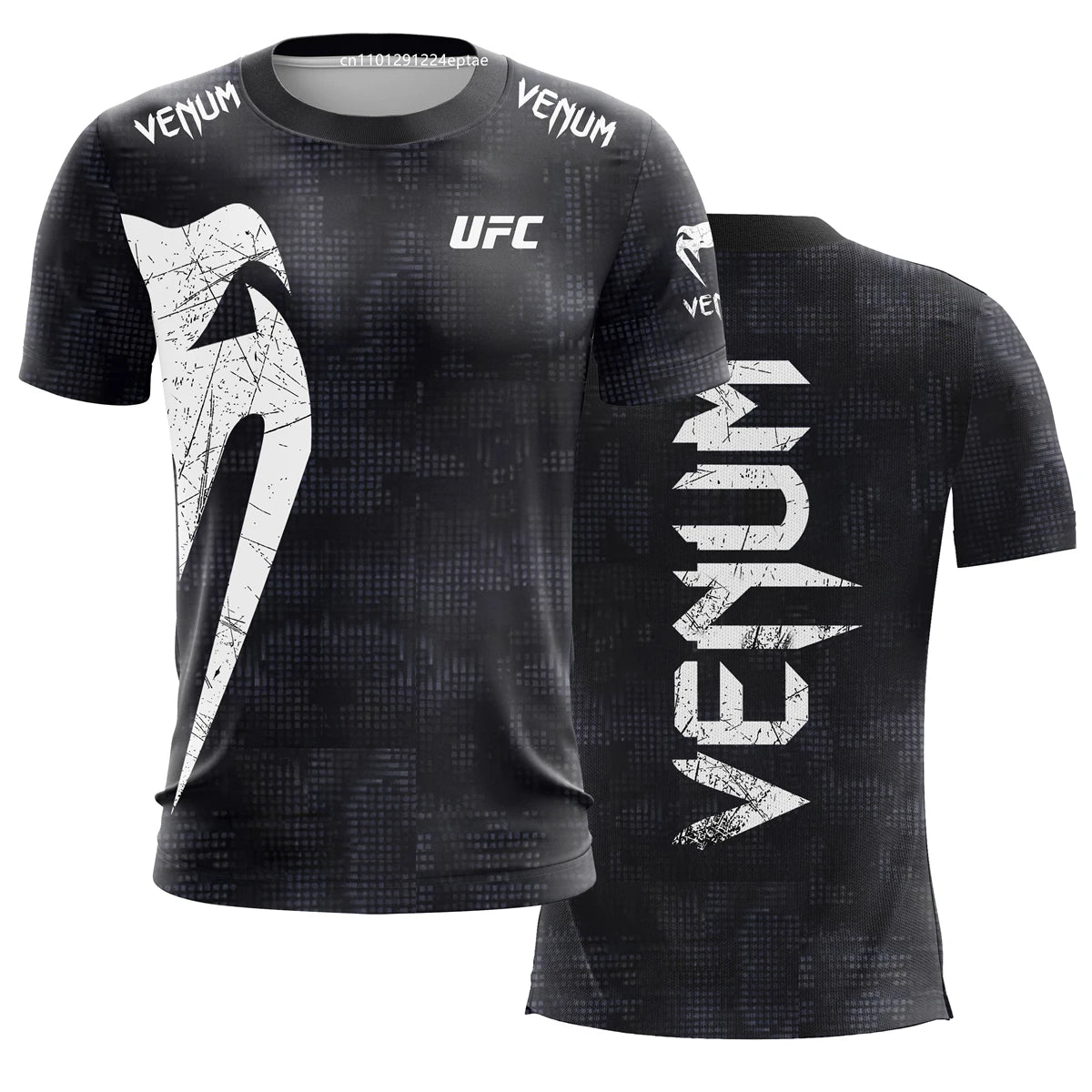 Men's UFC Black White T-shirt Classic Short Sleeved 3D Print Tees Summer Casual O-neck Jersey Boxing Fitness Training T-shirts
