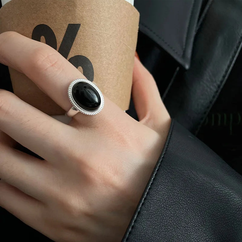 925 Sterling Silver Open Finger Ring Punk Heart Irregular Geometric Stackable For Women Girl Jewelry Gift Dropship Wholesale