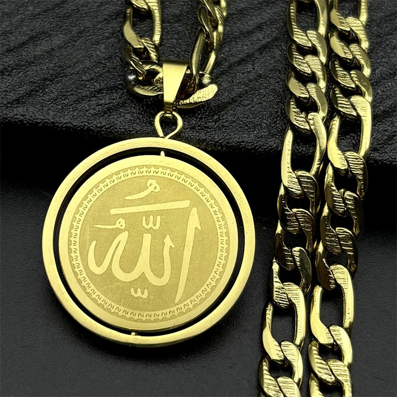 Colorful Crystal Saint Benedict Medal Necklace Women Men Stainless Steel Gold Color Chain Necklaces Jewelry San Benito N8391S05