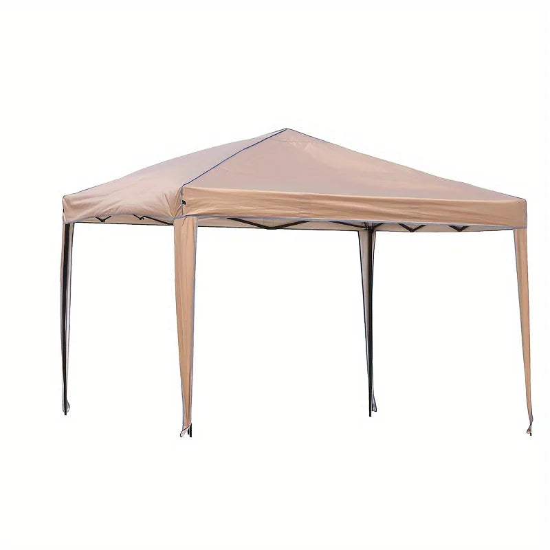 Outdoor pop-up canopy Gazebo Tent beach camping instant canopy 10x10 feet (khaki color) Convenient to carry