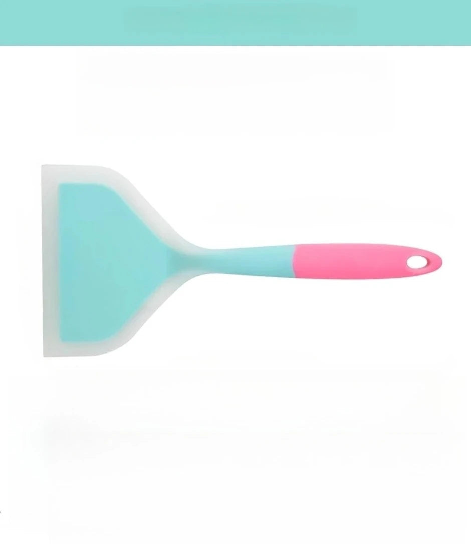 Silicone Spatula Cooking Utensils Beef Meat Egg Kitchen Scraper Wide Pizza Cooking Tools Shovel Non-stick Spatula Color Randomly