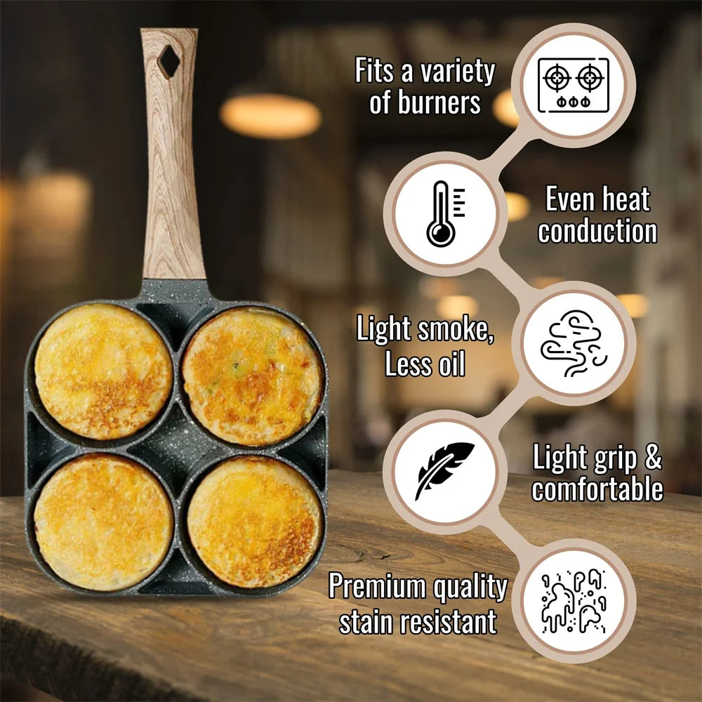 Omelet Pan Frying Pot Thickened Nonstick Egg Pancake Steak Cooking Pans Hamburg Bread Breakfast Maker Induction Cookware