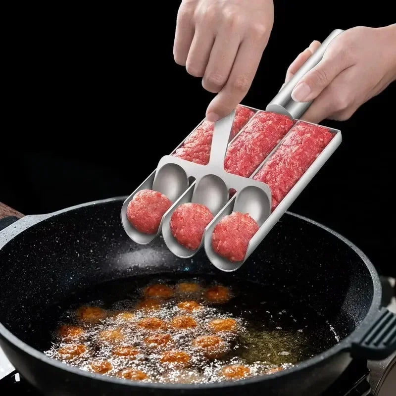 Manual Meatball Spoon Effortless Fish Balls Easy-Release Non-Stick Meatball Maker Set -Ideal Kitchen Gadgets Cooking Accessories