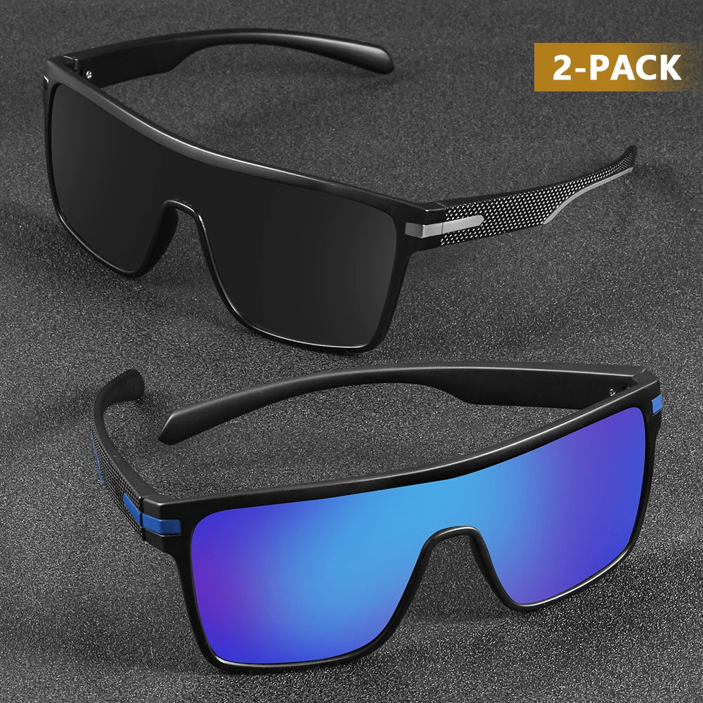 CRIXALIS Fashion Polarized Sunglasses For Men Square Oversized Anti Glare Driver Mirror Sun Glasses Women UV400 Goggles Male