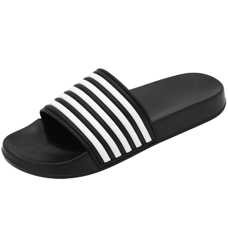 New anti slip sandals for indoor and outdoor walking, men's and women's beach shoes, striped summer men's shoes, couple's beach
