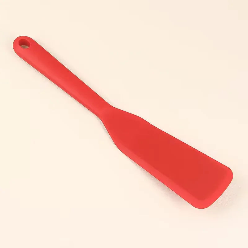 Silicone Spatula Cooking Utensils Beef Meat Egg Kitchen Scraper Wide Pizza Cooking Tools Shovel Non-stick Spatula Color Randomly