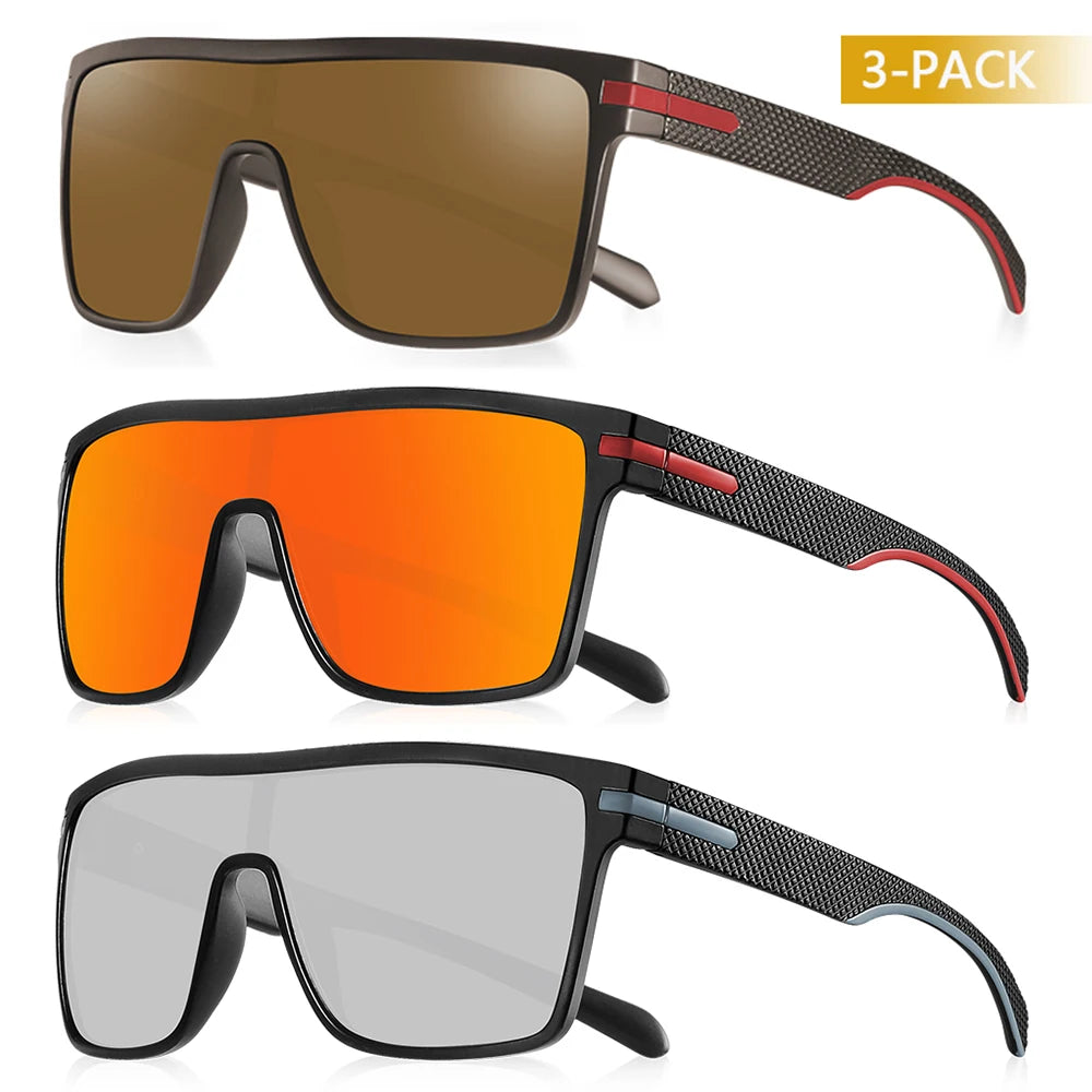 CRIXALIS Fashion Polarized Sunglasses For Men Square Oversized Anti Glare Driver Mirror Sun Glasses Women UV400 Goggles Male