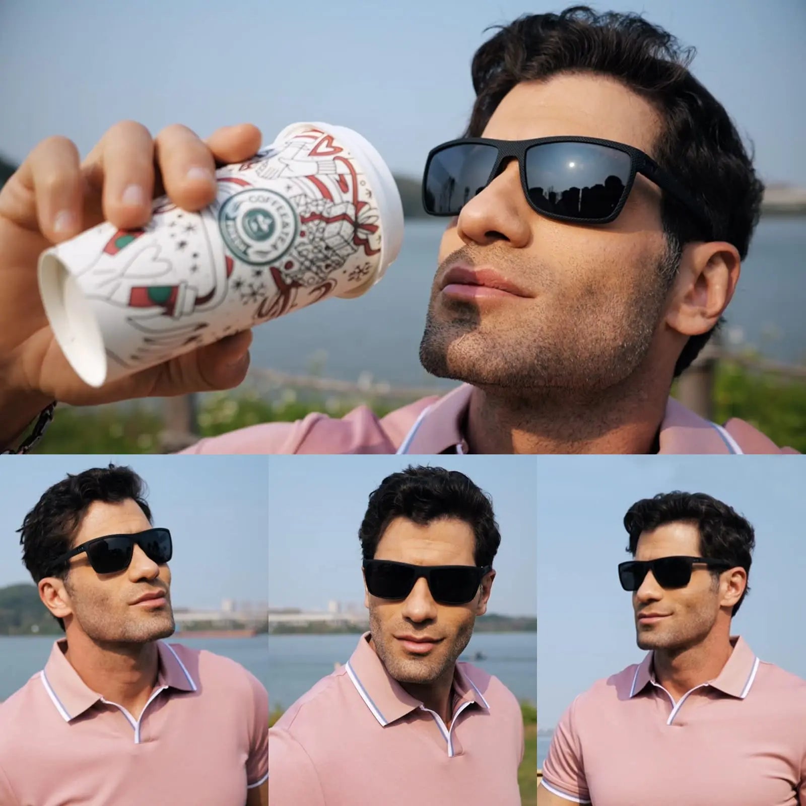 3/4 Pack New Designer Box Polarized Colorful Sunglasses for Men and Women Suitable for Driving, Fishing, Outdoor Sports UV400