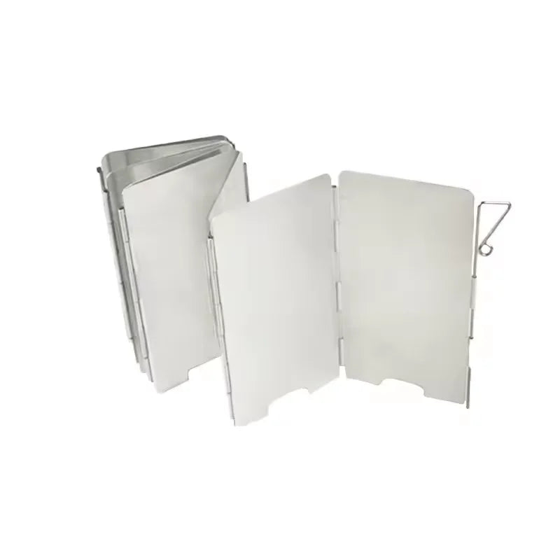 Outdoor Stove Wind Shield Camping Windscreen 9 Plates Foldable Gas Cookers Wind Deflectors Stove equipment Accessory tool