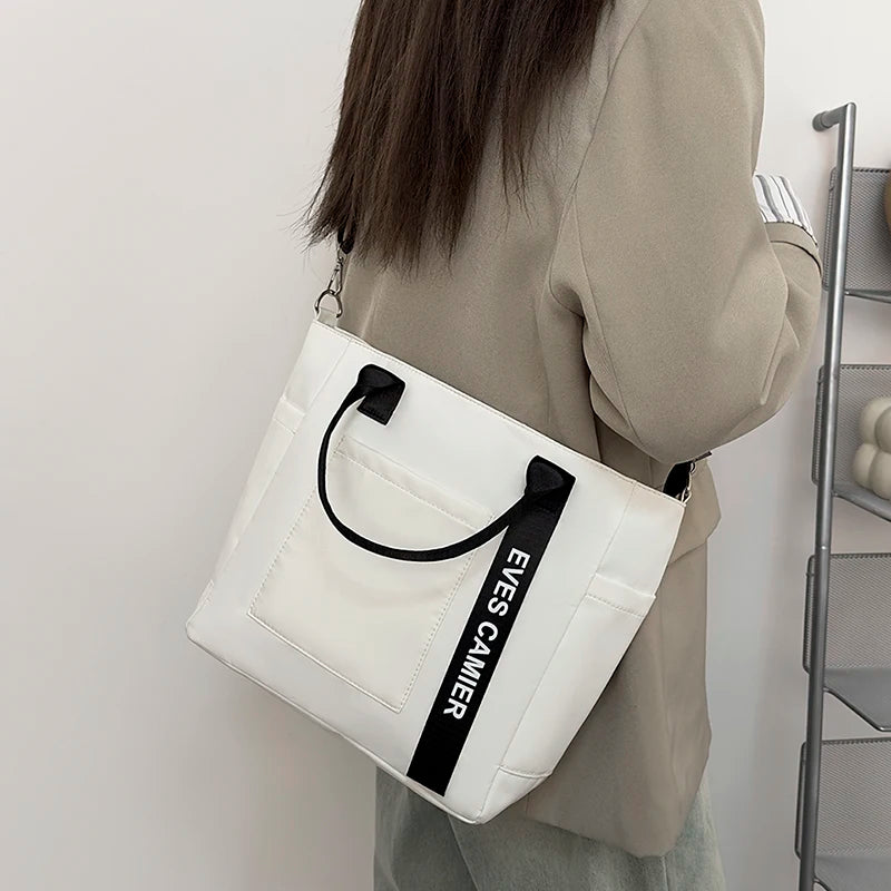 Nylon Fabric Shoulder Bag Casual Large Capacity Versatile Crossbody Bag Daily Commuting Tote Bag