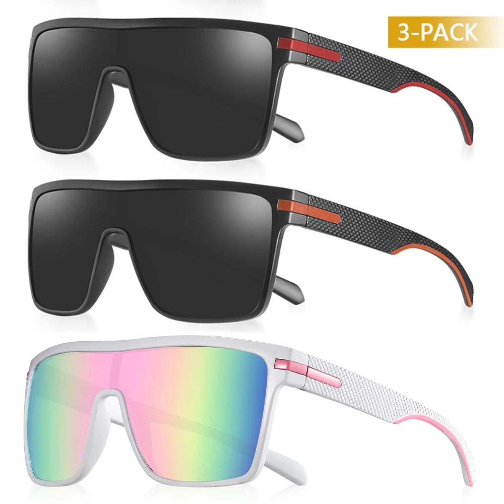 CRIXALIS Fashion Polarized Sunglasses For Men Square Oversized Anti Glare Driver Mirror Sun Glasses Women UV400 Goggles Male