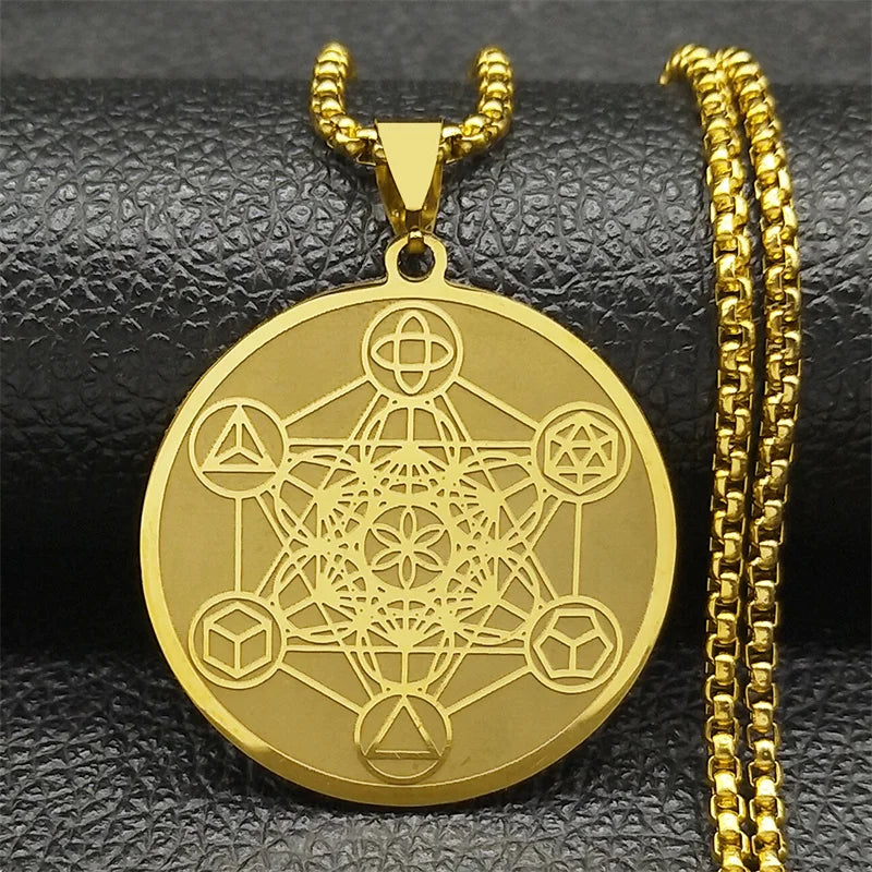 Hebrew Star of David Pendant Necklace for Women Men Stainless Steel Gold Silver Color Jewish Bless Male Chain Jewelry