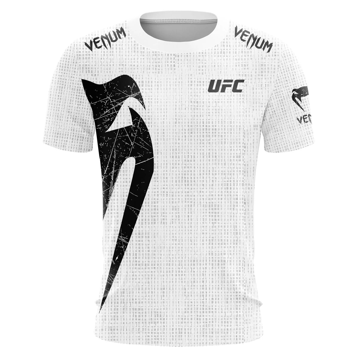 Men's UFC Black White T-shirt Classic Short Sleeved 3D Print Tees Summer Casual O-neck Jersey Boxing Fitness Training T-shirts